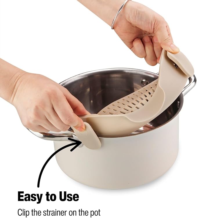 Silicone Pot Strainer, Emptycolor Adjustable Clip On Strainer - Image 5