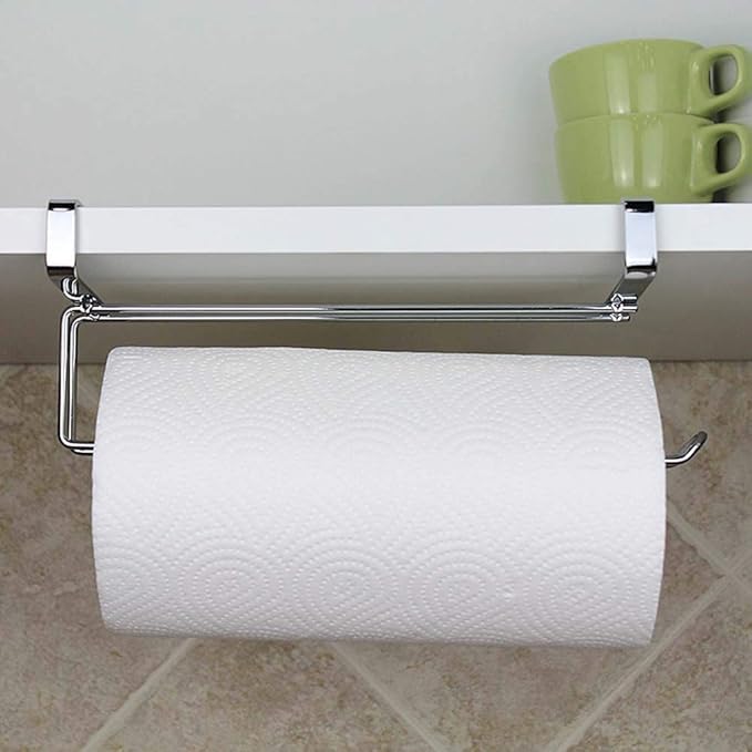 Paper Towel Hanger Holder Stainless Steel Kitchen Roll Paper Towel Holder - Image 6