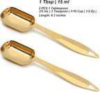 2 Pcs 1 Tablespoon Stainless Steel Single Measuring Spoon, Long Handle Metal - Image 2