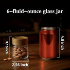 6-Pack 6 fl oz Stackable Airtight Glass Jars – Small Mason Jars designed - Image 2