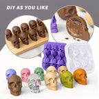 Skull Ice Cube Mold, 6-Cavity Silicone Ice Tray - Image 4