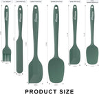 NileHome Silicone Spatula Set, 6 Pieces Food Grade Kitchen Utensils - Image 2