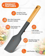 Silicone Spatula Spoon Set, and Spreading, Sturdy BPA-Free Matte Silicone - Image 3