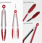 600ºF Heat Resistant Kitchen Tongs: U-Taste 9 inch Silicone Cooking Tong - Image 6