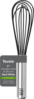 Tovolo Whisk 9 Inch Heavy Duty Silicone Wire Stainless Steel Whisker by Tovolo