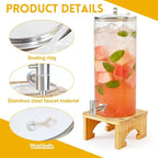 2 Gallon Drink Dispenser, Glass Beverage Dispenser - Image 3