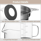 Greek Yogurt Strainer, 50 oz Nut Milk Strainer, Juice Food Strainer, Glass - Image 3