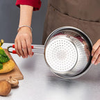 Stainless Steel Perforated Metal Colander Strainer - Image 5