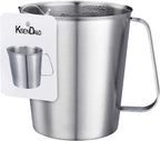 48Oz/6Cup Stainless Steel Pitcher, 1.50 Liter Metal Container by KSENDALO