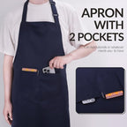 Large Chef Apron for Men and Women, Cooking Kitchen Aprons - Image 5