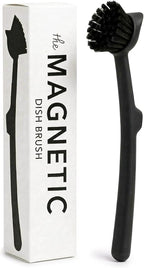 Earth & Mango Magnetic Dish Brush & Scraper, Snaps to Sink, Non-Scratch by Earth+%26+Mango