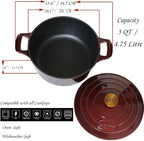 La Cuisine Enameled Cast Iron Dutch Oven Casserole Dish Pot - Image 8