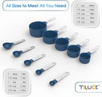 TILUCK Measuring Cups & Spoons Set, Stackable Cups and Spoons, Nesting Measure - Image 3