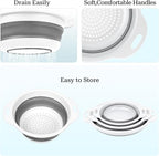 Collapsible Colander 3-Pack Set Space-Saving Foldable Kitchen Strainer - Image 4