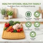 GREENER CHEF 18 Inch Extra Large Bamboo Cutting Board - Image 4