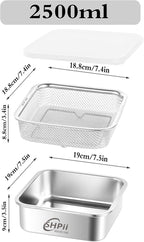 Square Colander Set, 304 stainless steel, - Image 3