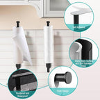 MGahyi Paper Towel Holder Wall Mount, Self Adhesive Or Drilling Paper Towel - Image 3