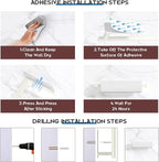 ASTOFLI Paper Towel Holder Under Cabinet No Drilling, Self Adhesive Paper Towel - Image 4