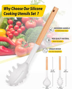 Silicone Pasta Fork and Ladle Spoon Set - Image 2