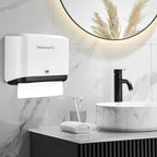 Wall Mount Paper Towel Dispenser, Adhesive No-Drill or Screw Install, Holds 200 - Image 2