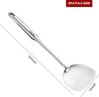 Wok Spatula Stainless Steel, Wide Metal Spatula - Image 2