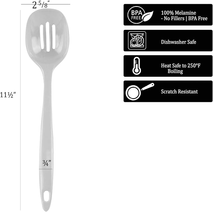 Durable Melamine Cooking Slotted Spoon - Image 4