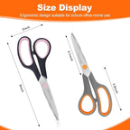 Scissors for Office School Supplies, Hnncugty 8" Scissors All Purpose Bulk Set - Image 5