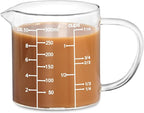 77L Glass Measuring Cup, High Borosilicate Glass Beaker by 77L
