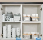 NEX Cabinet Organizer Shelf Set of 4, Stackable Kitchen Counter Shelves - Image 4
