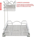 OCG Under Sink Cabinet Organizer Two Tier Pull Out Shelf, Under Sink Sliding - Image 7