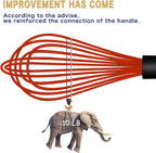 OYV Red Silicone Whisk, Sealed Waterproof Design Set of 3, Professional Kitchen - Image 4