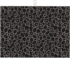 Black Grey Leopard Print Dish Drying Mat Cheetah Wild Animal Dark Skin Drying by Unknown
