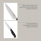 Martha Stewart Greeley 14 pc Triple- Riveted Cutlery Knife Acacia Wood Block - Image 4