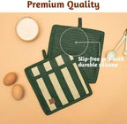 Folkulture Pot Holders for Kitchen | Pack of 2 Ribbed Soft Silicone Hot Pads - Image 5