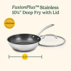 Cuisinart FusionPlus Hybrid Stainless Steel Cookware, 10.25-Inch Deep Fry Pan - Image 7