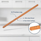 Beech Wood Non-Stick Oil Rolling Pin -Turkish Oklava-Infused Smooth Surface - Image 2