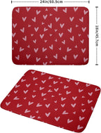 Valentines Dish Drying Mat for Kitchen Counter 18x24 Inch Valentine's Day Red - Image 2