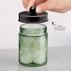 3 Pack Apothecary Jar Canisters Bathroom Vanity Organizer - Image 3