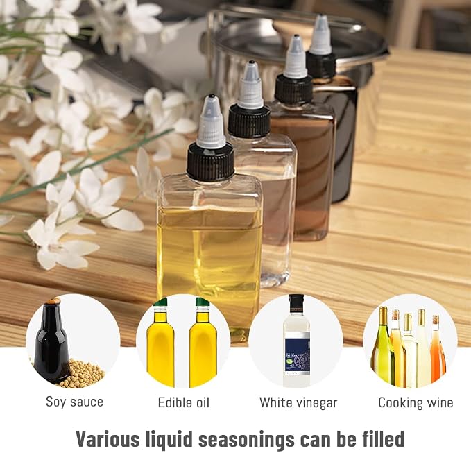 LELE LIFE 4Pcs Small Oil Dispenser Bottle - Image 4