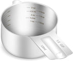 1PCS 1/2Cup Single Measuring Cup, Etched Inner Scale Stainless Steel Measure by BERYLER