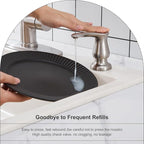 GAGALIFE Kitchen Sink Soap Dispenser Brushed Nickel, Under Sink Soap Dispenser - Image 5