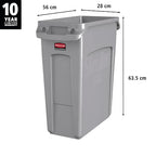 Rubbermaid Commercial Products SLIM JIM Plastic Rectangular Trash/Garbage - Image 2
