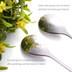 AnSaw Elegant Silver Leaf Coffee Spoons - Image 3
