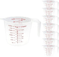 8 Pcs 2 Cup Capacity Plastic Measuring Cup, 16 Oz/500 ml Clear Graduated by Unknown