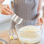 Stainless Steel Measuring Cups and Spoons Set, 6 Stainless Steel Measuring Cups - Image 4