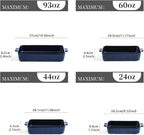 VICRAYS Ceramic Bakeware Set, Porcelain Rectangular Lasagna Pans Casserole Dish - Image 2