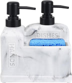 Kitchen Hand Soap and Dish Soap Dispenser Set, Dual Soap Dispenser by Deobath