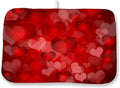 Red Valentines Dish Drying Mat 18x24 Inch Red Hearts Dish Drainer Protector Pad by Sorktse