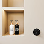 Glass Lotion Dispenser, Refillable Matte Black Hand Lotion Dispenser Suitable - Image 3