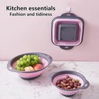 Collapsible Colander and Strainer, Silicone Strainer Colanders & Food Strainers - Image 3